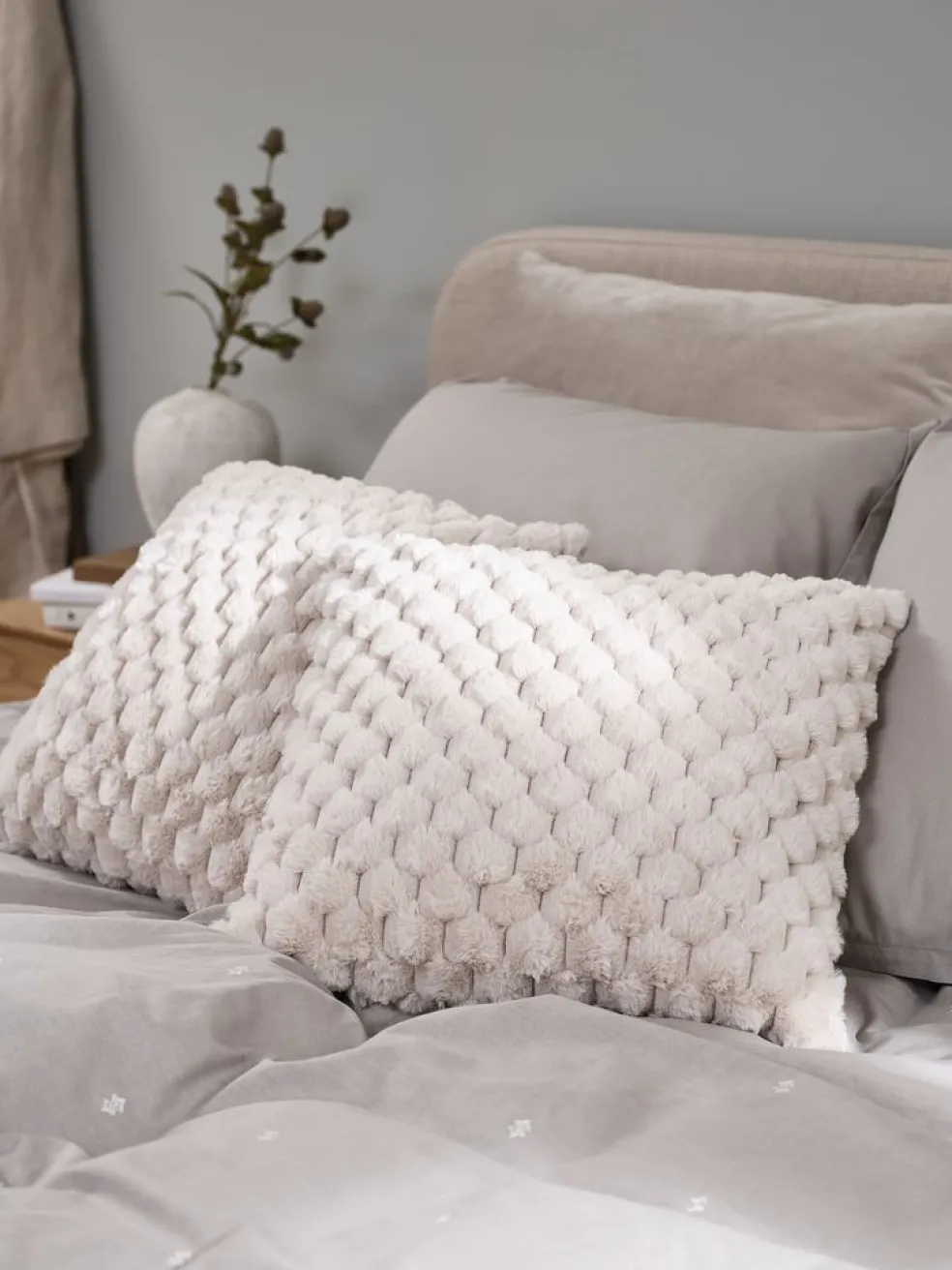 HVIDBLOMMECoussin HVIDBLOMME 45x45 beige