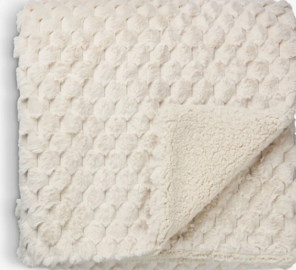 HVIDBLOMMEPlaid HVIDBLOMME 150x200 beige