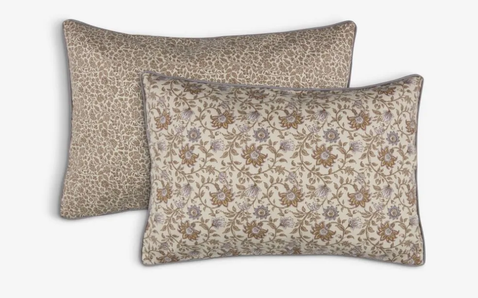 HYACINTHousse de coussin HYACINT 40x60 lilas poudré/beige