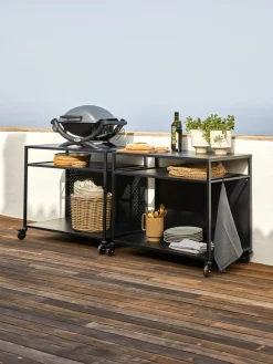 INDSLEVDesserte barbecue INDSLEV l50xL90 noir