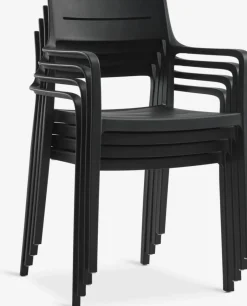 INGSTRUPChaise empilable INGSTRUP noir