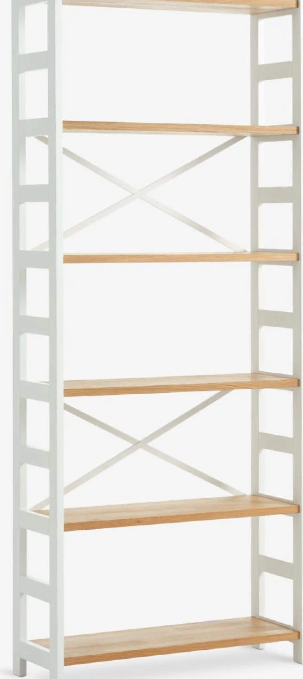INTRUPÉtagère INTRUP 6 tablettes larges blanc/chêne naturel
