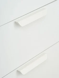 JENSLEVArmoire JENSLEV 144x176 3 portes 3 tiroirs blanc