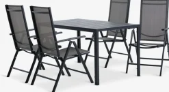 JERSORE + MELLBYJERSORE L140 table + 4 MELLBY chaises noir
