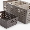 JONSTORPCaisse de rangement JONSTORP 3 pcs plastique sable