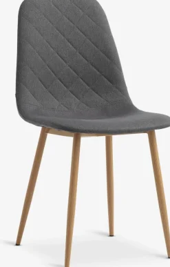 JONSTRUPChaise JONSTRUP tissu asphalte/coloris chêne naturel