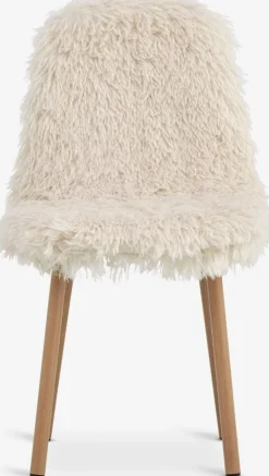 JONSTRUPChaise JONSTRUP tissu teddy blanc cassé/coloris chêne
