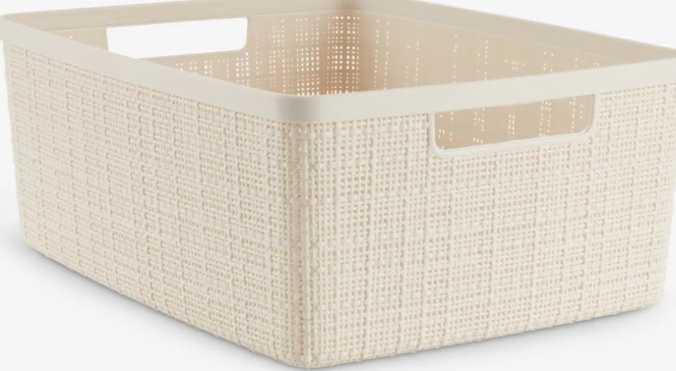 JUTEPanier JUTE 12L plastique blanc cassé