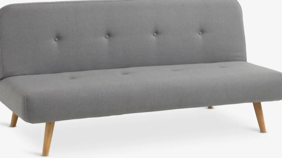 JUVRECanapé convertible JUVRE tissu gris clair/naturel