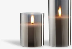 KLAUSBougie pilier LED KLAUS Ø8xH15cm gris