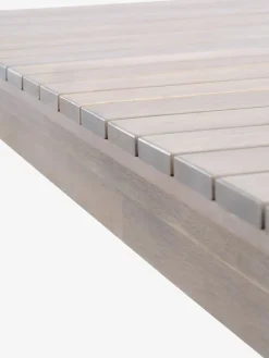 KOLLEN + GAMMELBYKOLLEN L205 table acacia + 4 GAMMELBY chaises gris