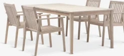KOLLEN + RADSTEDKOLLEN L205 table + 4 RADSTED chaises acacia