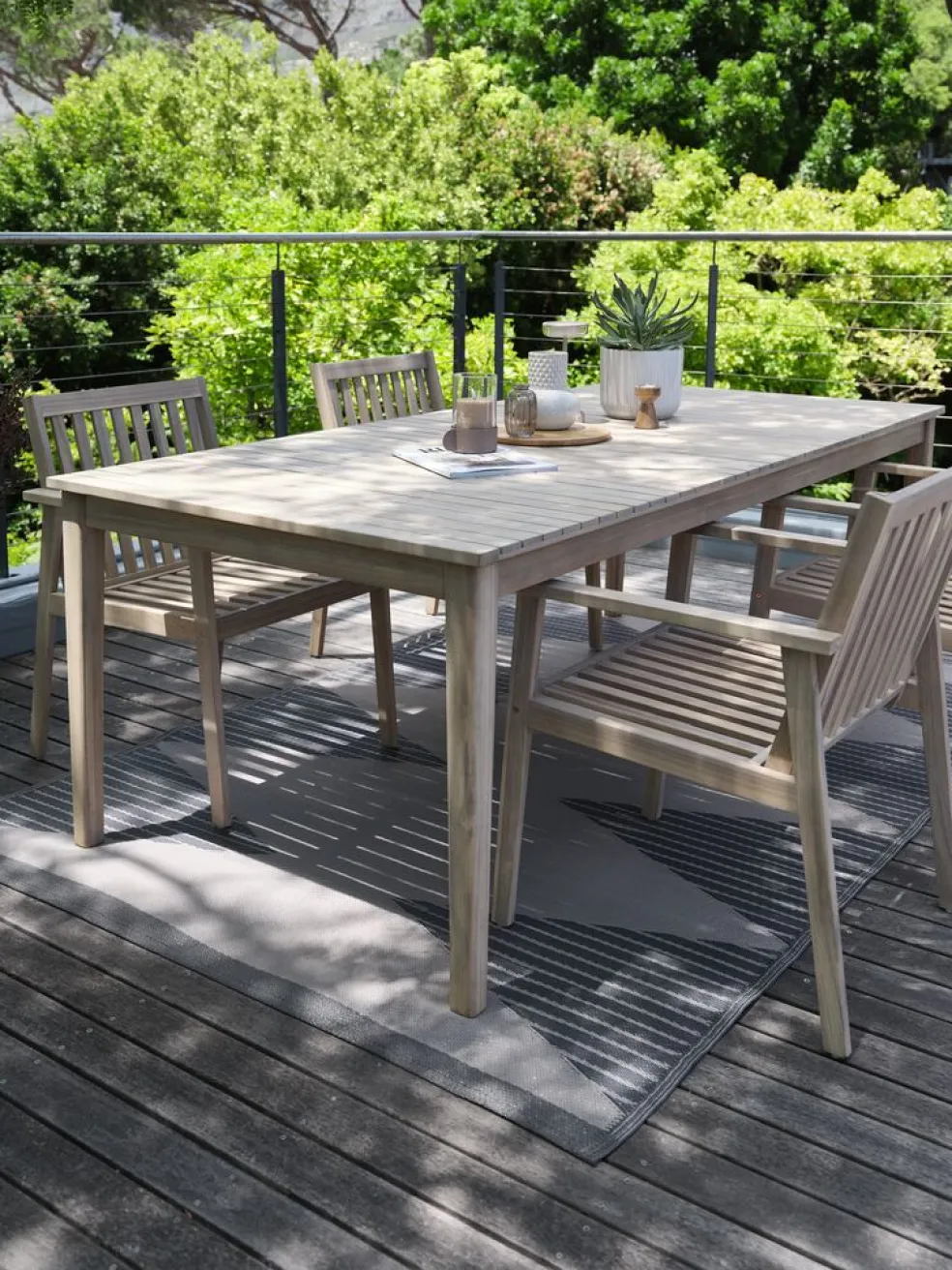 KOLLENTable de jardin KOLLEN l100xL205 bois d'acacia