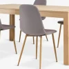 KORSKRO + JONSTRUPKORSKRO L200/326 table chêne nat. + 4 JONSTRUP chaises gris