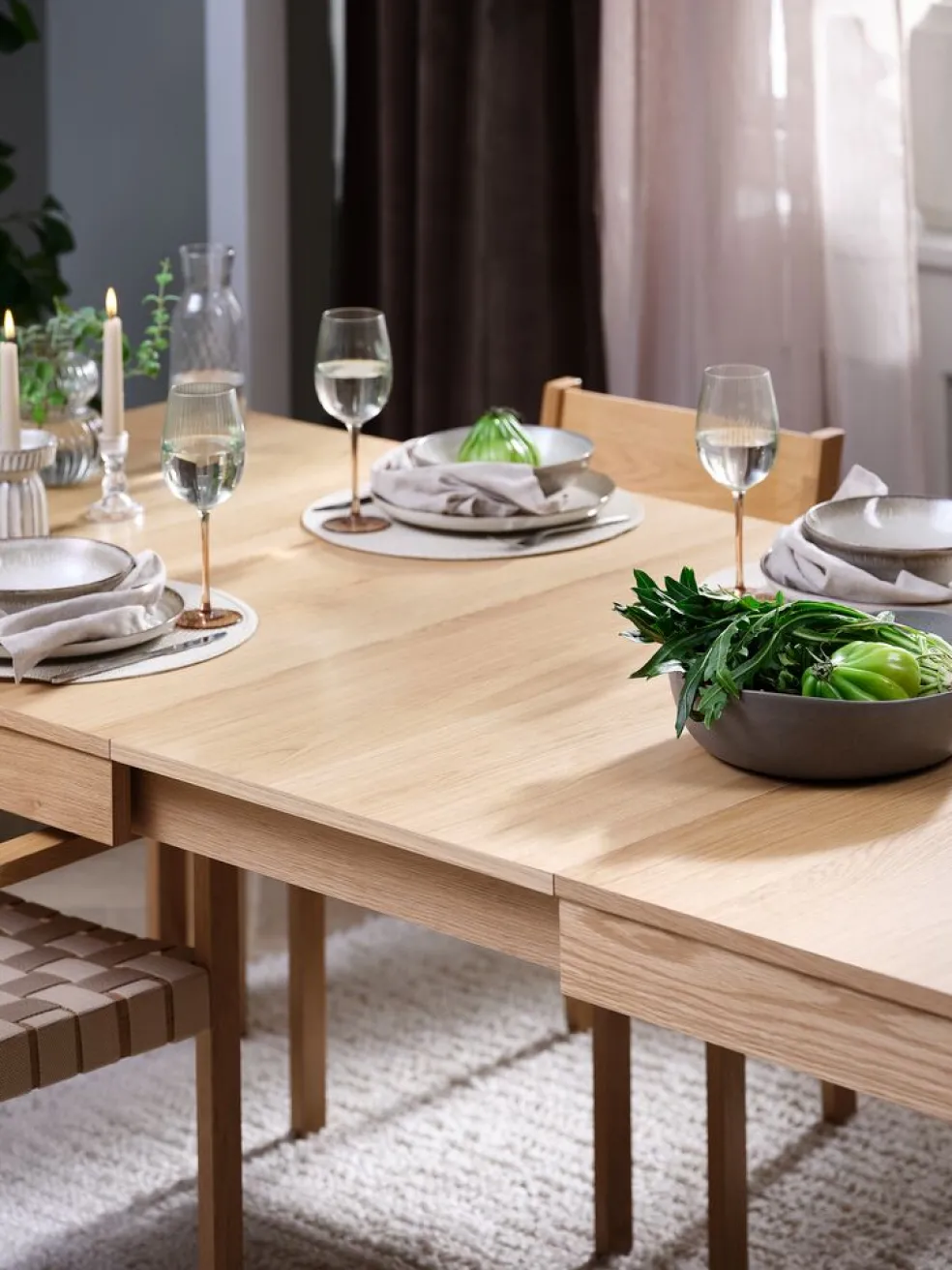KORSKRORallonge KORSKRO 100x55 2pcs/pqt coloris chêne naturel