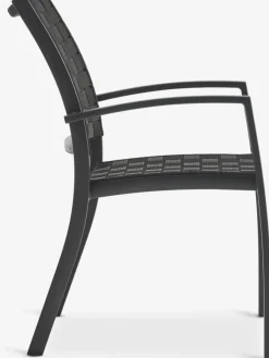 KUMLA + GLOMFJORDKUMLA L150 table gris + 4 GLOMFJORD chaises noir