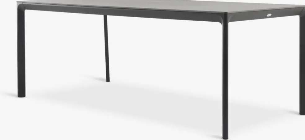 KUMLA + TAGMARKKUMLA L200 table gris + 4 TAGMARK chaises noir
