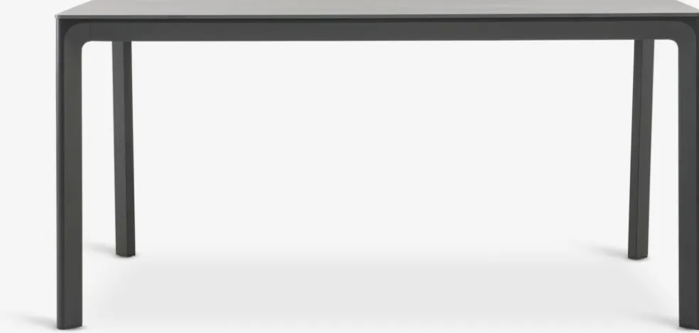 KUMLA + TAGMARKKUMLA L150 table gris + 4 TAGMARK chaises noir
