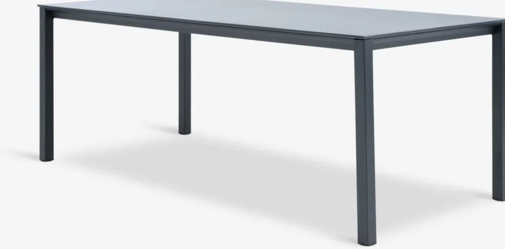 LANGET + GLOMFJORDLANGET L207 table + 4 GLOMFJORD chaises noir