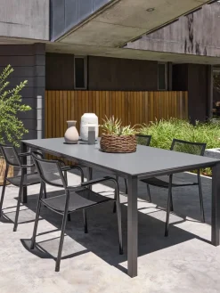 LANGETTable de jardin LANGET l95xL207 noir