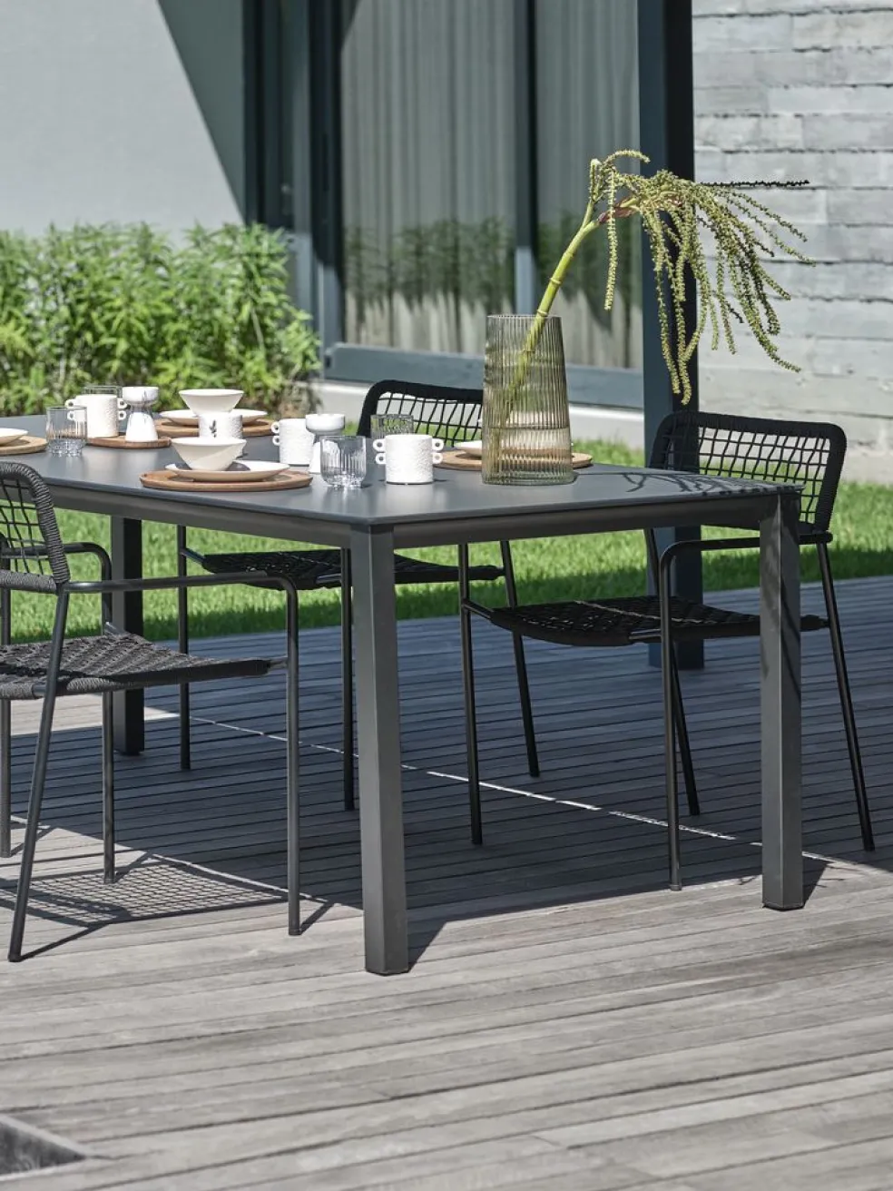 LANGETTable de jardin LANGET l95xL207 noir