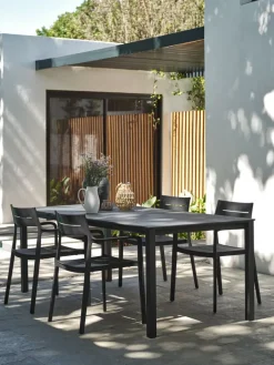 LANGETTable de jardin LANGET l95xL207 noir