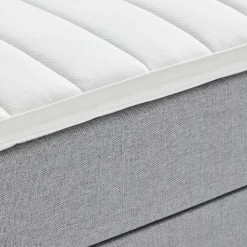LEIRKUPBasicLit sommier tapissier 140x200cm LEIRKUP Gris-23 Mou