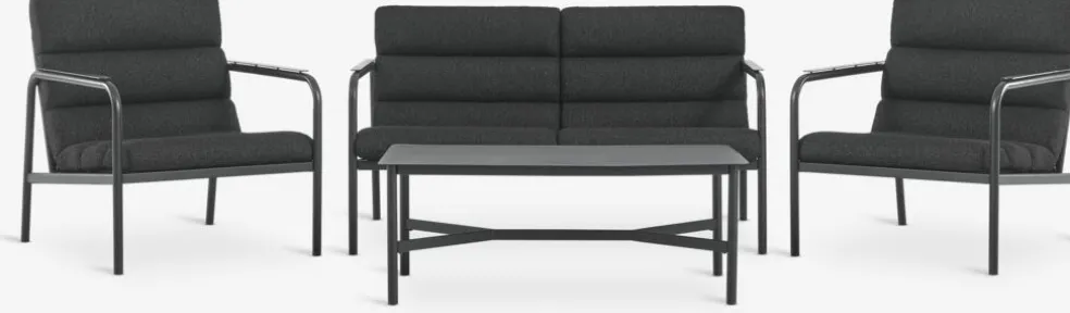 LILLESTROEMEnsemble lounge LILLESTROEM 4 personnes noir