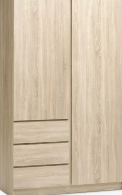 LIMFJORDENArmoire LIMFJORDEN 120x200 combi coloris chêne clair