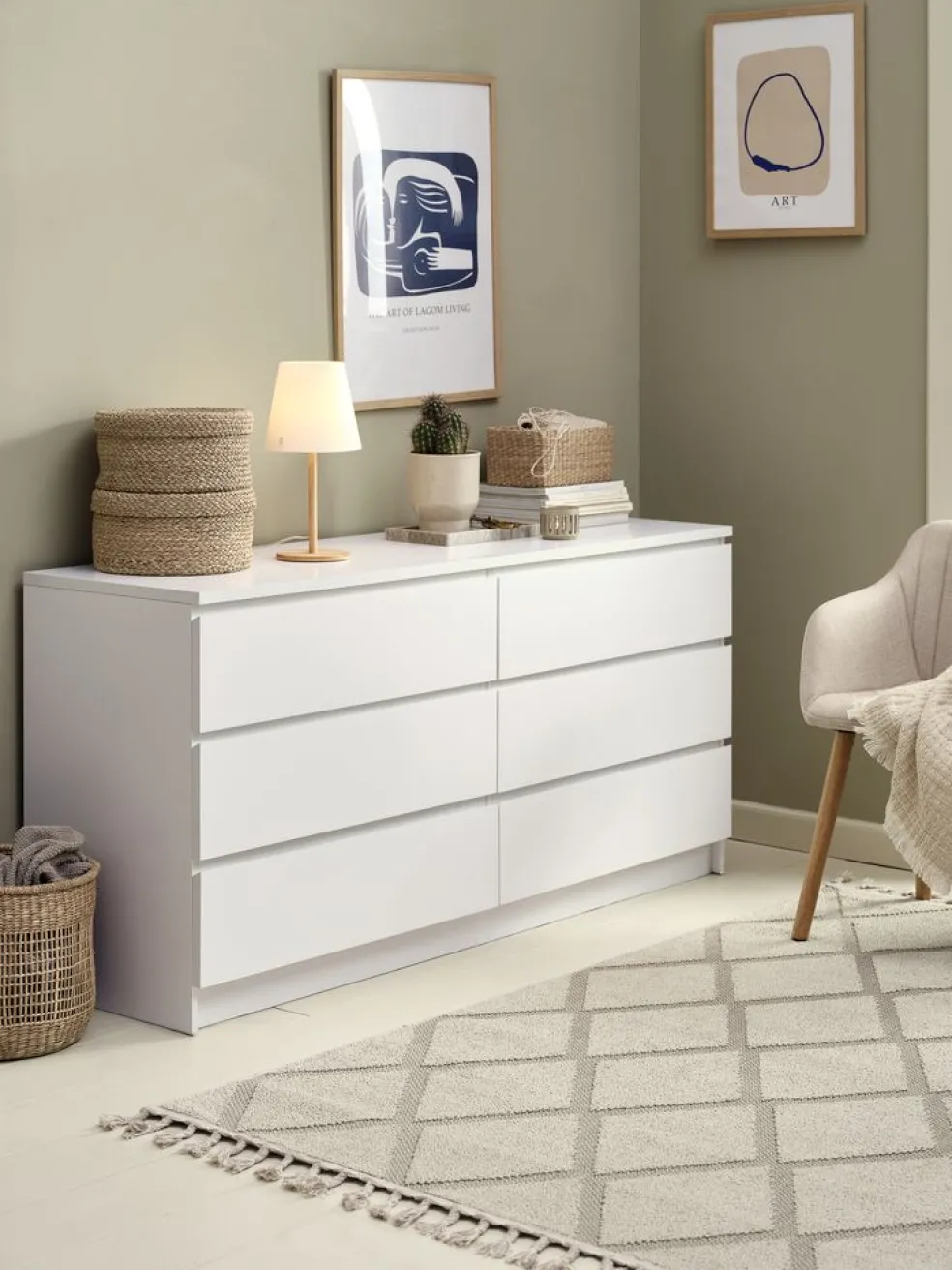 LIMFJORDENCommode 3+3 tiroirs LIMFJORDEN blanc