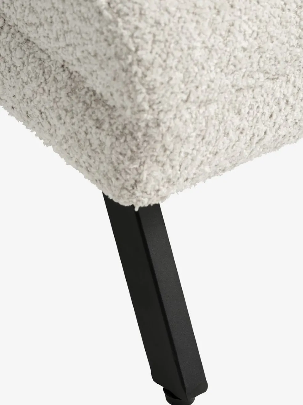 LINDELSEChaise longue d'intérieur LINDELSE tissu teddy beige/noir