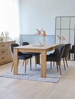 LINTRUPTable LINTRUP 90x190/280 coloris chêne naturel