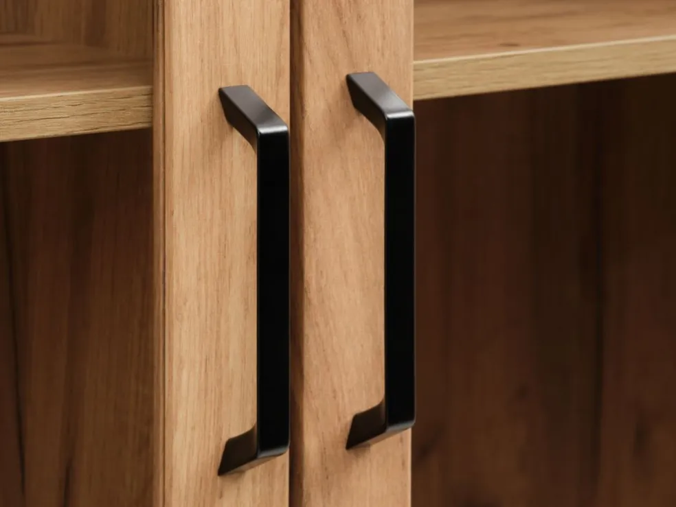 LINTRUPVitrine LINTRUP 2 portes coloris chêne naturel
