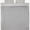 LOLAPlusParure de lit Seersucker LOLA 240x220 gris/blanc