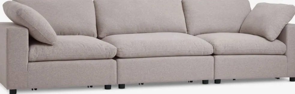 LYBYCanapé modulable LYBY 3 places tissu sable