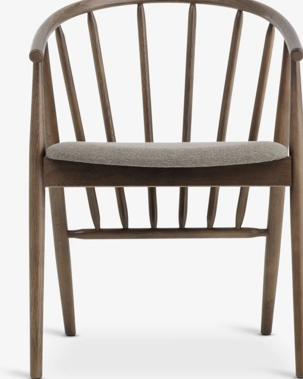 LYKSBORGChaise LYKSBORG chêne foncé/tissu sable foncé