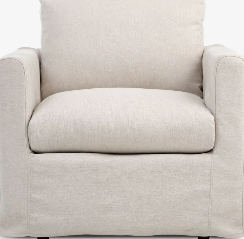 LYNGAAFauteuil LYNGAA housse amovible tissu beige