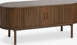 LYNGVIGMeuble TV LYNGVIG 120cm 2 portes tambours chêne foncé