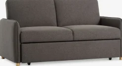 LYSTRUPCanapé convertible LYSTRUP 2 places tissu gris foncé