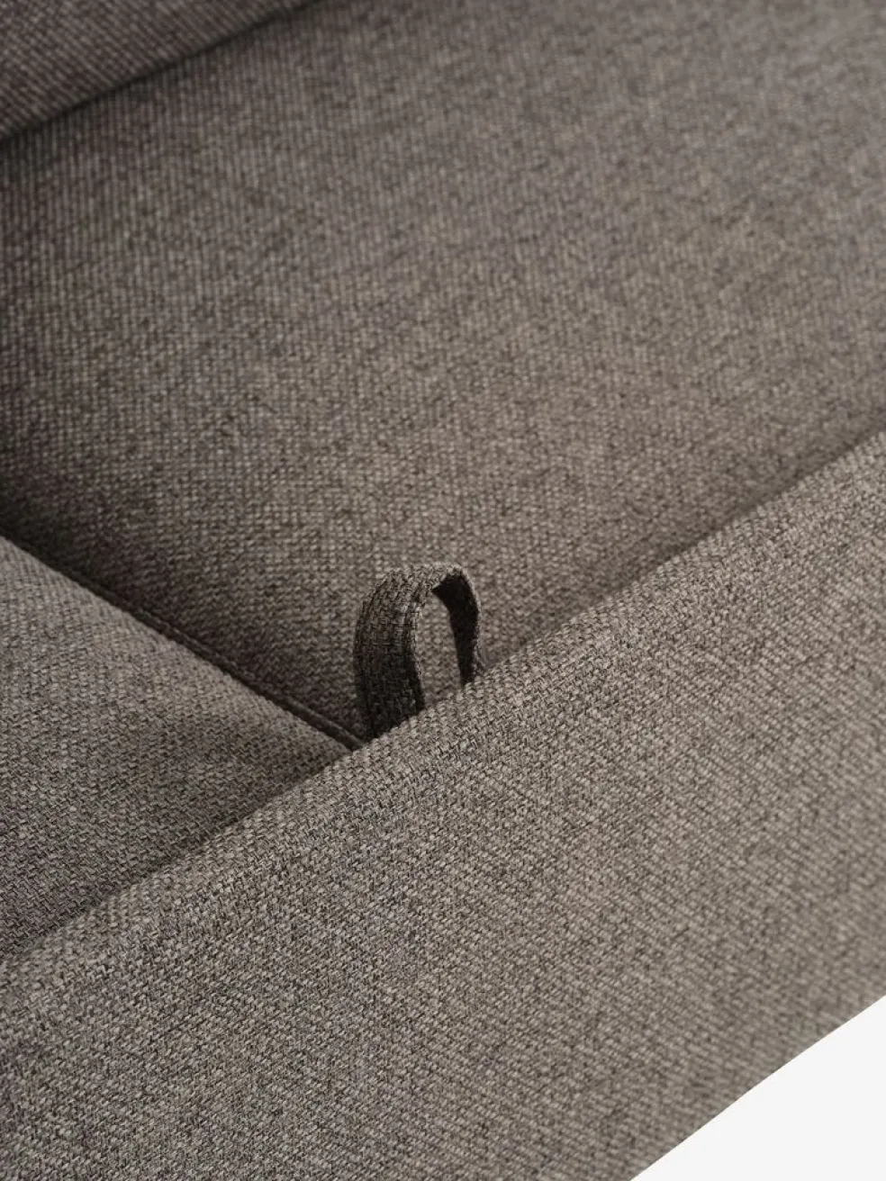 LYSTRUPCanapé convertible LYSTRUP 2 places tissu gris foncé