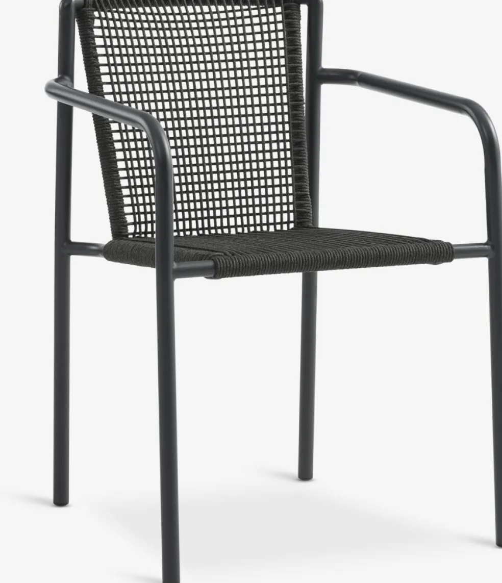 MADERUP + KRISTIANSTADMADERUP L150 table noir + 4 KRISTIANSTAD chaises vert
