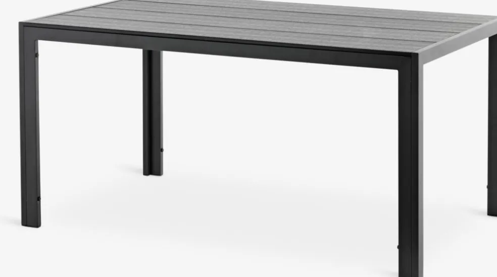 MADERUP + KRISTIANSTADMADERUP L150 table noir + 4 KRISTIANSTAD chaises vert