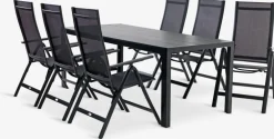 MADERUP + LOMMAMADERUP L205 table noir + 4 LOMMA chaises inclinables noir