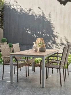 MARIELYST + GUDHJEMMARIELYST L150 table beige + 4 GUDHJEM chaises naturel
