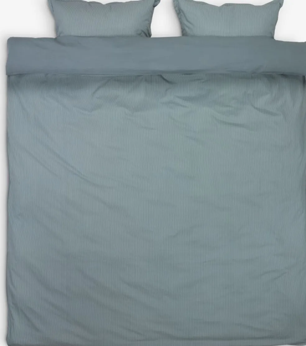 MARIONGoldParure de lit MARION Coton lavé 240x220 bleu poudré