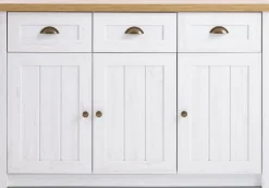 MARKSKELBuffet MARKSKEL 3 portes blanc/coloris chêne naturel