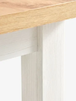 MARKSKELTable MARKSKEL 90x150/193 blanc/coloris chêne naturel