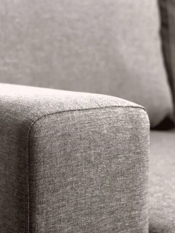 MARSLEVCanapé convertible avec méridienne MARSLEV tissu gris clair