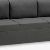 MARSLEVCanapé convertible MARSLEV 3 places tissu gris foncé