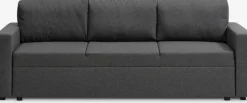 MARSLEVCanapé convertible MARSLEV 3 places tissu gris foncé